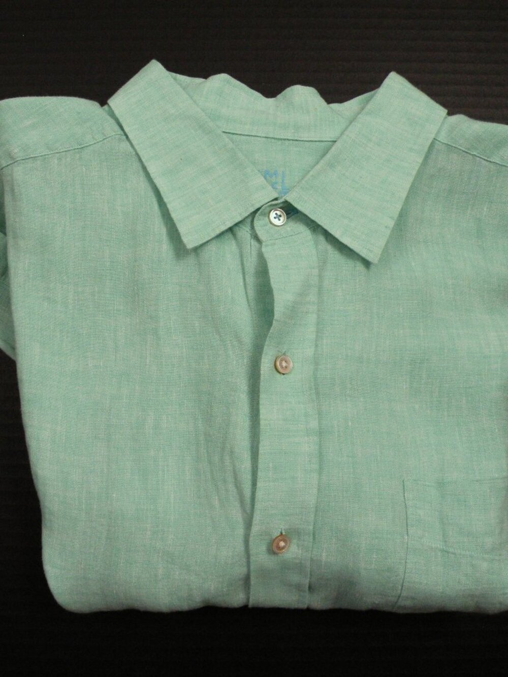 NWT $145 J McLaughlin Mens Gramercy Classic Fit Linen Shirt XXL Sea Green